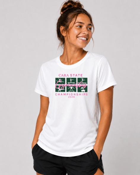 Official 2026 CARA State Gymnastics Championship T-Shirt | Event Apparel