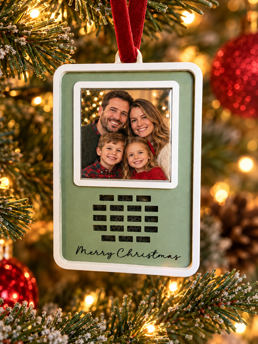Recordable Photo Magnet Christmas Ornament