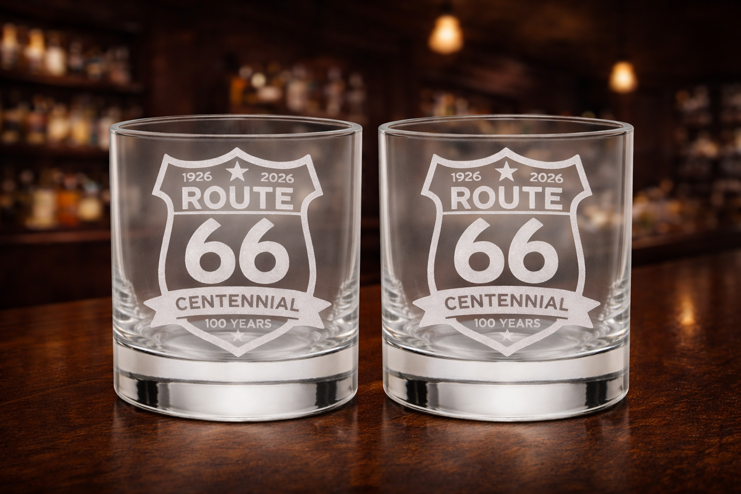 Commeremorative Route 66   8 oz Rocks Glass