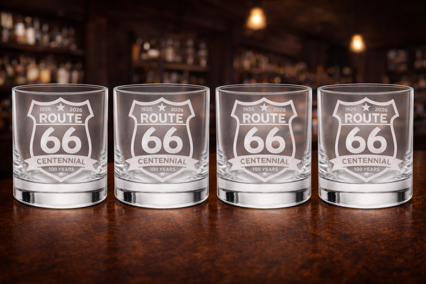 Commeremorative Route 66   8 oz Rocks Glass