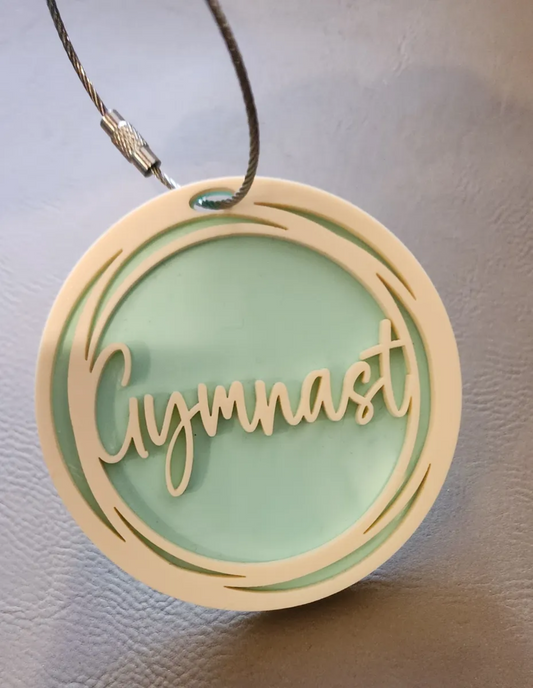 Acrylic Gymnast Bag-Tag