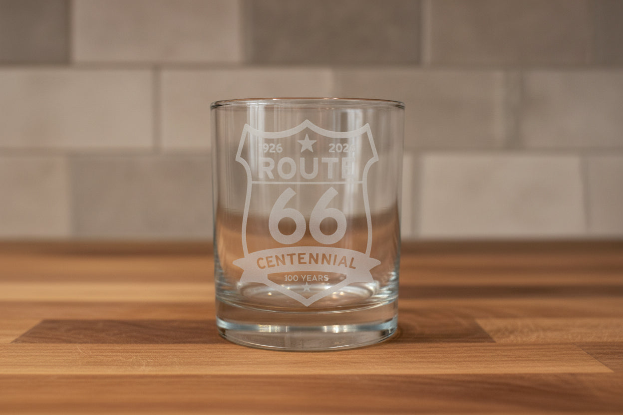Commeremorative Route 66   8 oz Rocks Glass